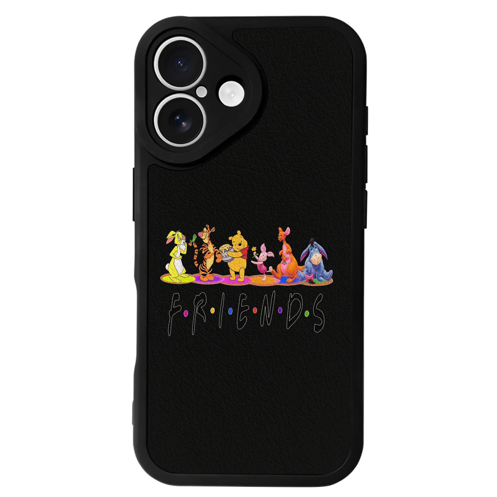 プーさん グッズ くまのプーさん - IPhone 16シリーズ対応 ・ シリコンスマホケース ・ レザー調 ・ 高精度フィット ・ 耐衝撃 ・ ワイヤレス充電対応 ・ 精密カット